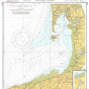 1981 Seekarte des Wellfleet Hafens