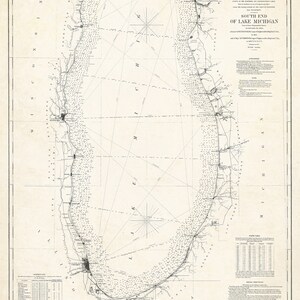 1876 Seekarte vom Lake Griffin