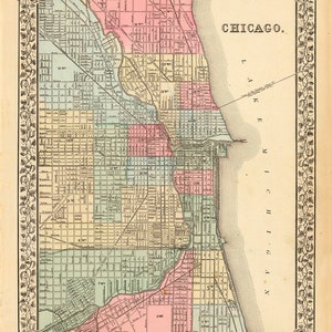 1870 Karte von Chicago