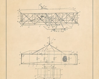 Stampa del brevetto del volantino Wright