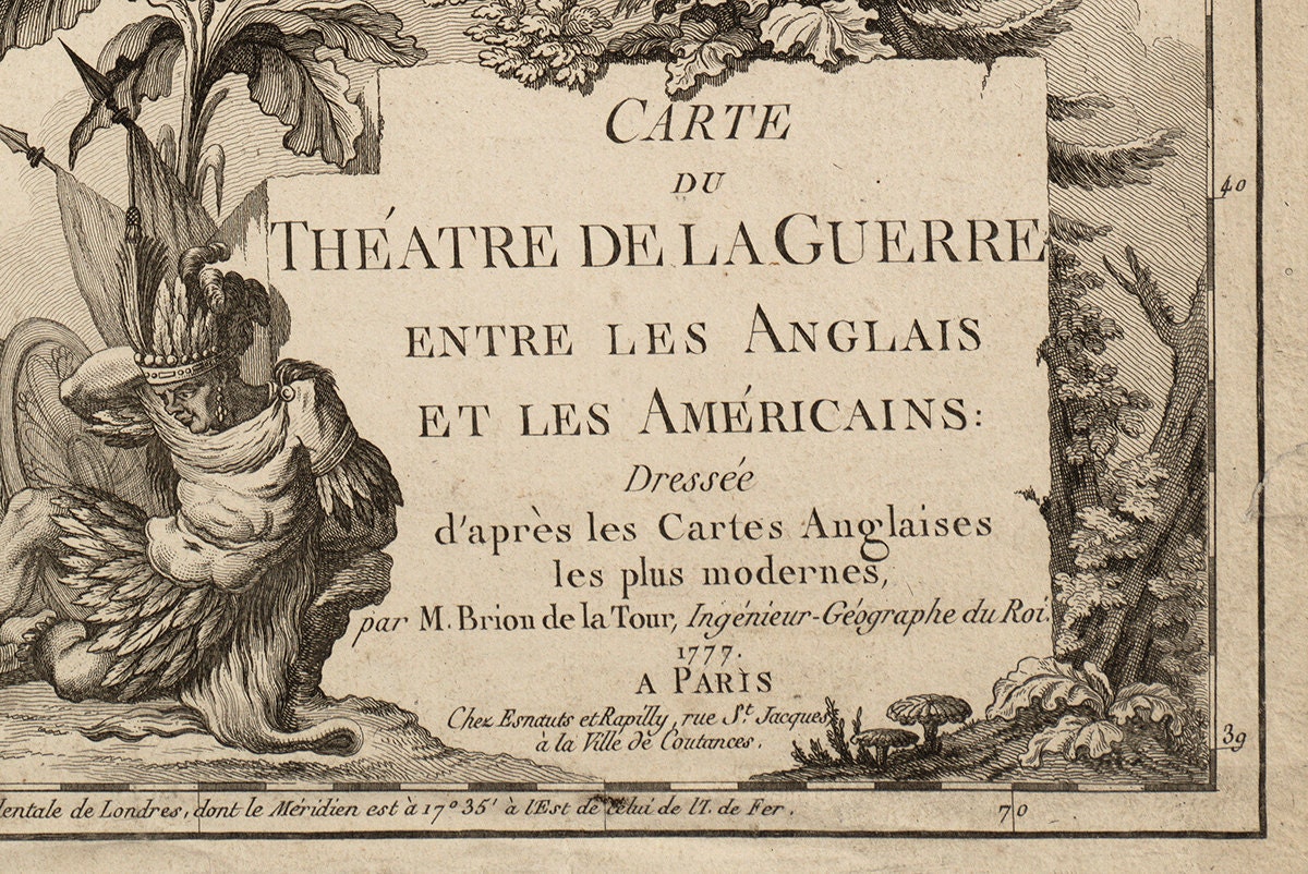 1777 Map of Northeast America - Etsy