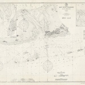1900 Seekarte des Hafens von Key West
