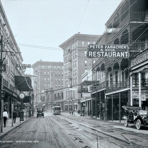 Vintage Photograph of Saint Charles Street in New Orleans circa 1910