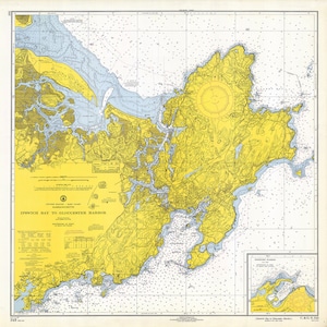 1967 Nautical Chart of Cape Ann
