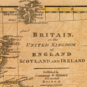 1821 Map of the United Kingdom Etsy