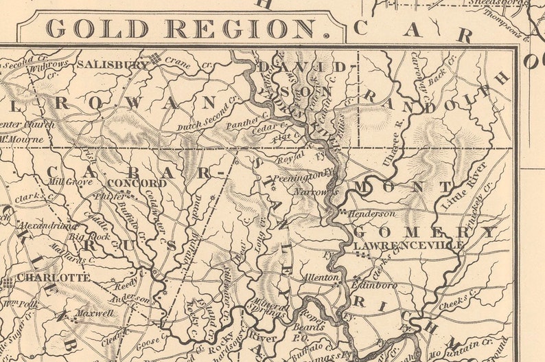 1848 Map of North Carolina image 3