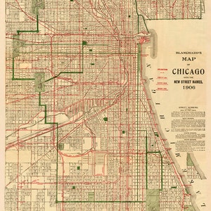 1906 Karte von Chicago
