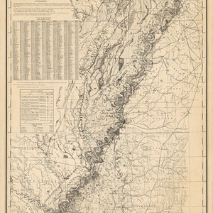 1879 Karte des Mississippi