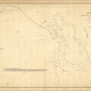 1850 Nautical Chart of San Francisco Bay