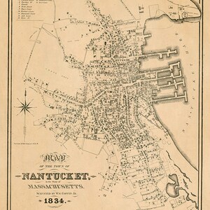 1834-Karte von Nantucket
