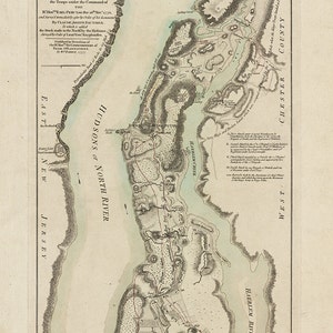 Mapa de Fort Washington, Nueva York, 1777