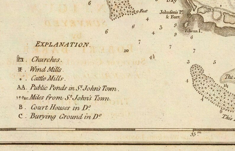 1775 Map of Antigua image 4