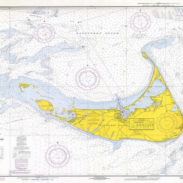 1969 Nautical Chart of Nantucket