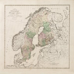 1797 Karte von Schweden und Finnland
