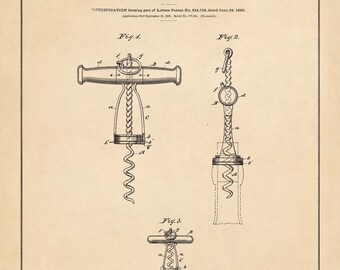Stampa brevettata del cavatappi
