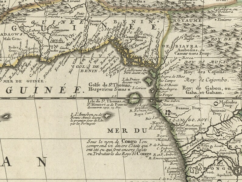 1689 Map of Africa - Etsy