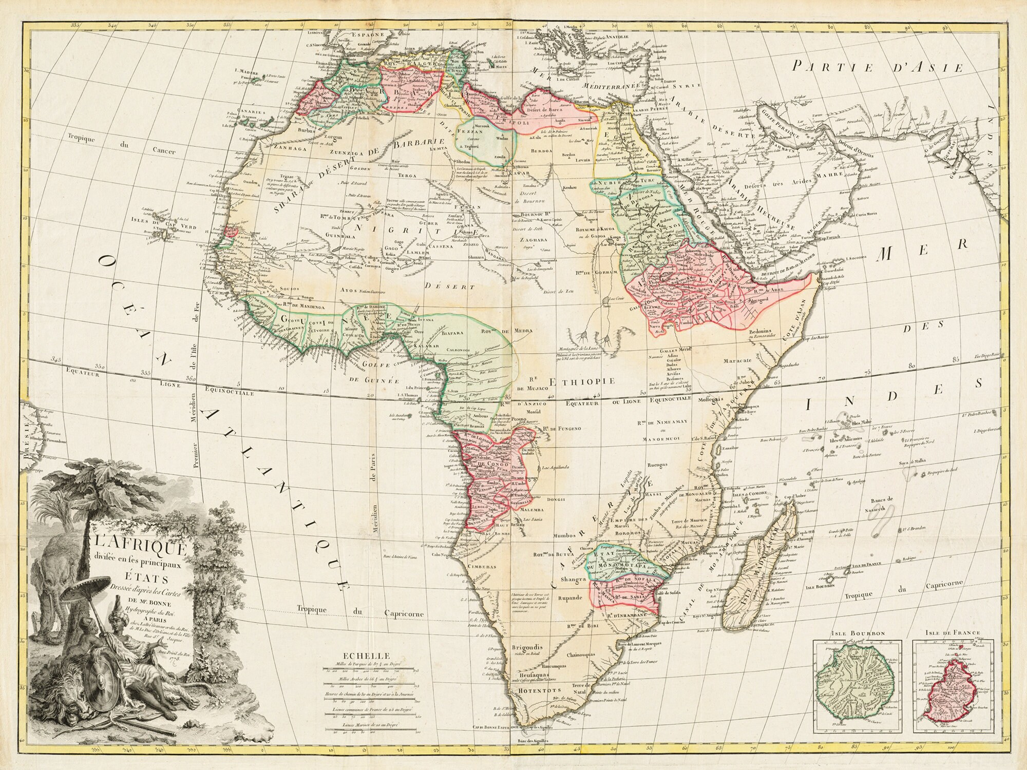 1778 Map of Africa - Etsy