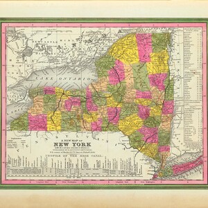 Mapa de Nueva York de 1846