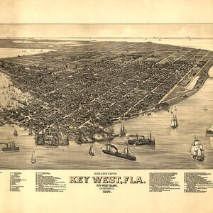 1884-Panoramablick auf Key West