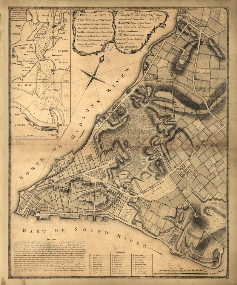 1766 Map of New York City image 1