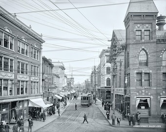 Fotografia d'epoca di Salem, Massachusetts, circa 1915