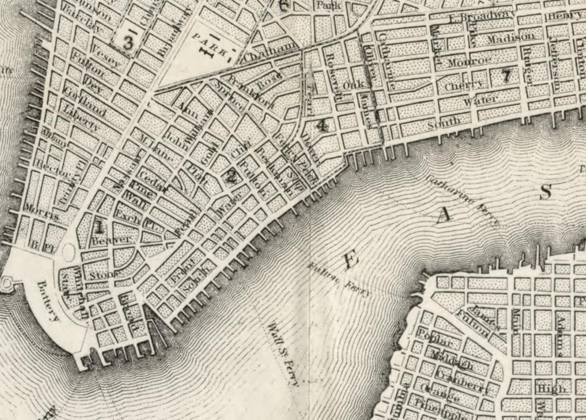1860 Map of New York City Etsy
