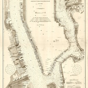 Carta náutica de Nueva York de 1919