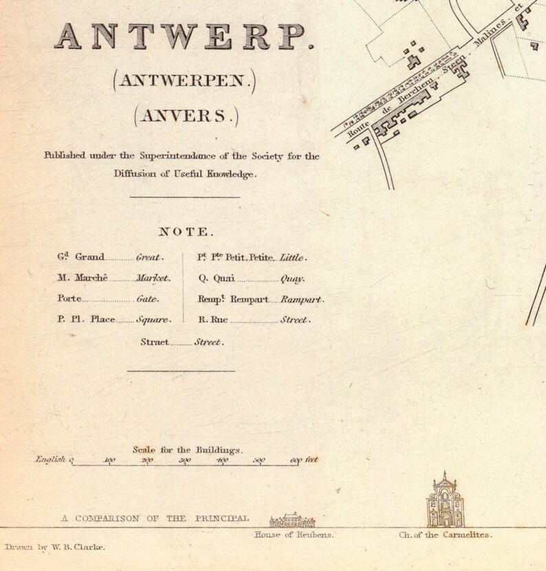 1832 Map of Antwerp