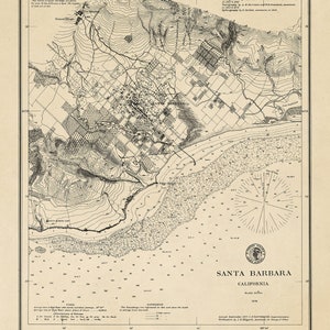 Zeekaart van Santa Barbara uit 1877