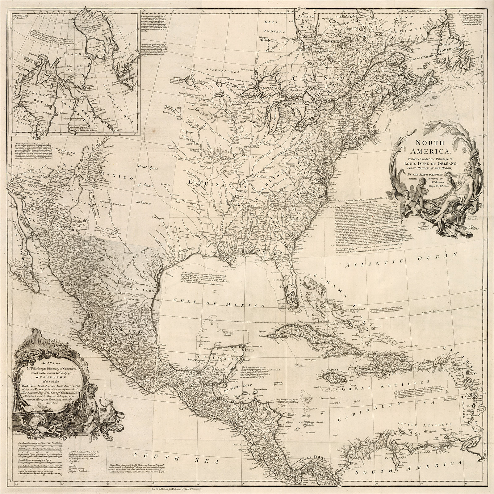 1774 Map of North America - Etsy