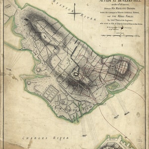 1775 Map of the Battle of Bunker Hill