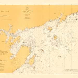 1899 Seekarte von Salem Hafen
