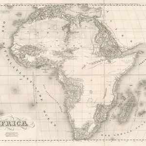 1830 年のアフリカの地図