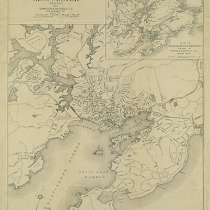 1919 Map of Gloucester, Massachusetts