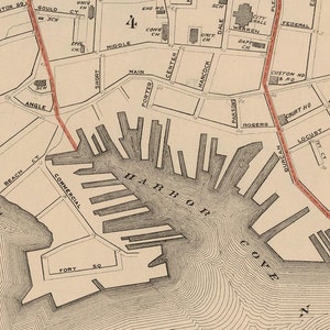 1891 Map of Gloucester, Massachusetts - Etsy