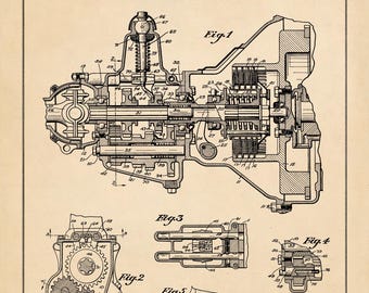 Stampa del brevetto della trasmissione Henry Ford