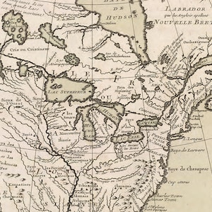 1743 Map of North America - Etsy