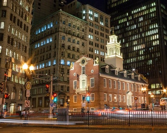 Fotografía de la antigua Casa del Estado, Boston