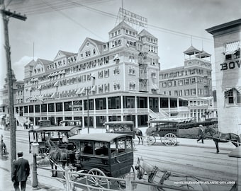 Fotografía antigua del Hotel Islesworth en Atlantic City, alrededor de 1908