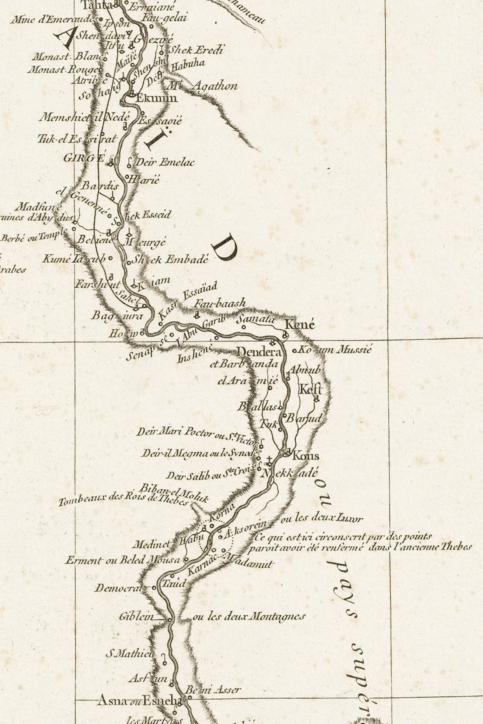 1765 Map of Egypt - Etsy