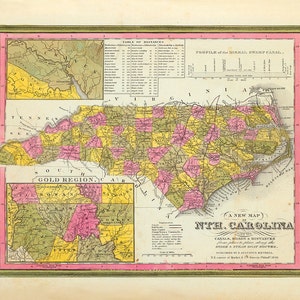 1846 Map of North Carolina