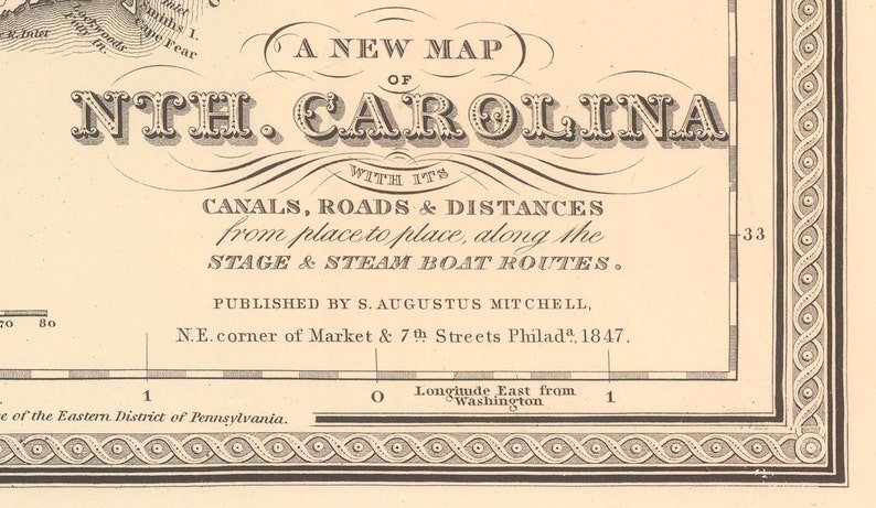 1848 Map of North Carolina image 4