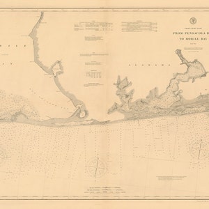 Pensacola Bay naar Mobile Bay – 1897