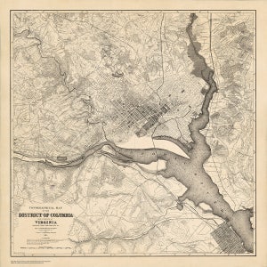 Mapa de 1884 de Washington DC