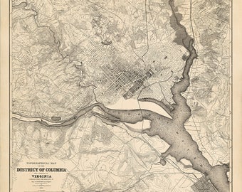 1884 Map of Washington D.C.