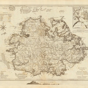 1775 Map of Antigua image 1