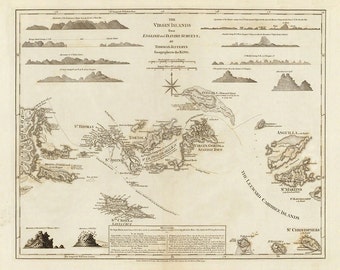 1775 Karte der Jungferninseln