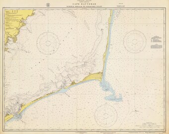 1942 Nautical Chart of Cape Hatteras
