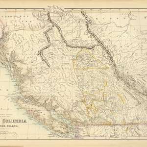 1872 Map of British Columbia
