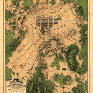 1863 Map of Gettysburg